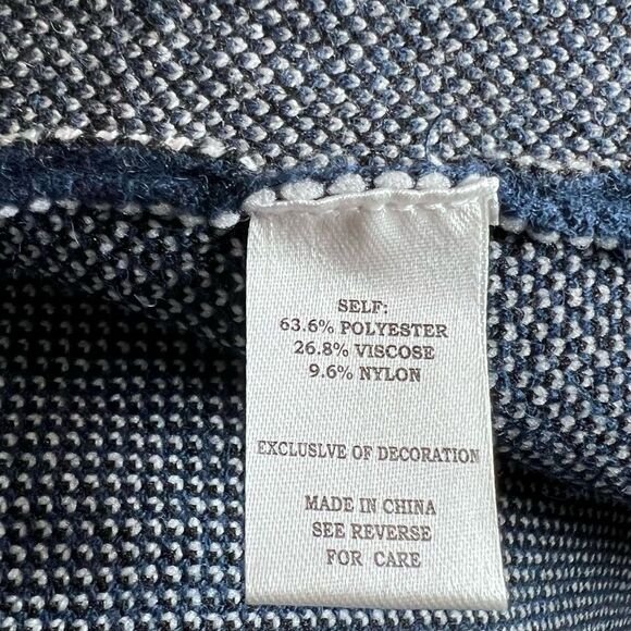 Autumn Skye blue black and white knit cardigan sweater size large NWT - Picture 7 of 7